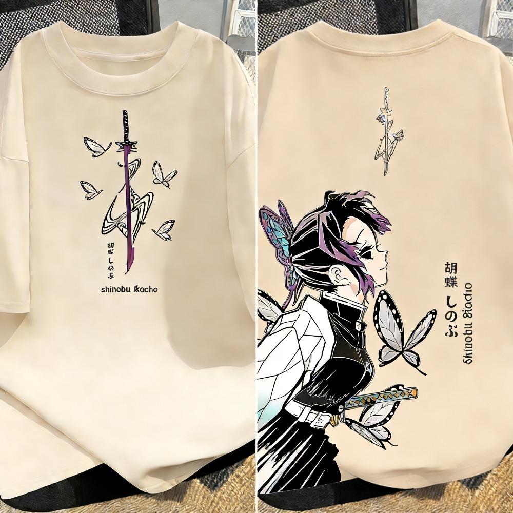 

Plus Size Demon Slayer Anime Printed Unisex and Women Tshirt Summer Casual Parent Child Top Fashion Cotton Street Harajuku Y2K S