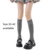 Elegant Anime Knees High Soft Cotton Socks With Dot Pattern Long Calf Dress Socks For Fashion And Daily Wear