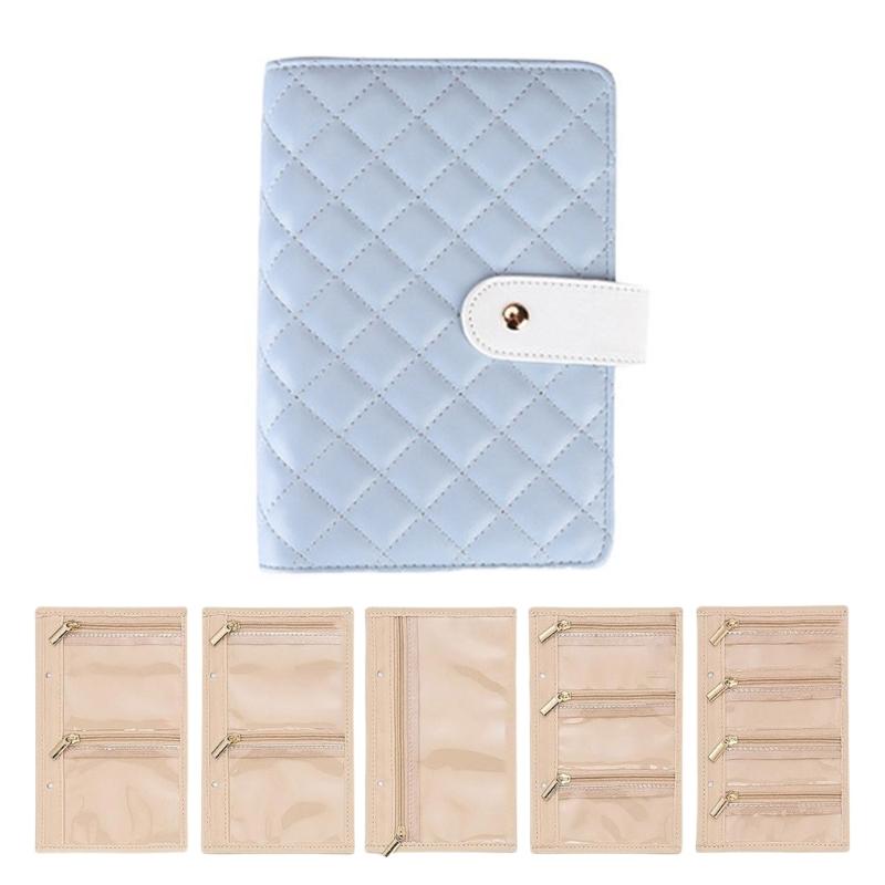 Schmuckaufbewahrungsbuch Wasserdichte Transparente Aufbewahrungsalben für Ohrringe Halsketten Ringe Schreibtisch Schubladen-Organizer