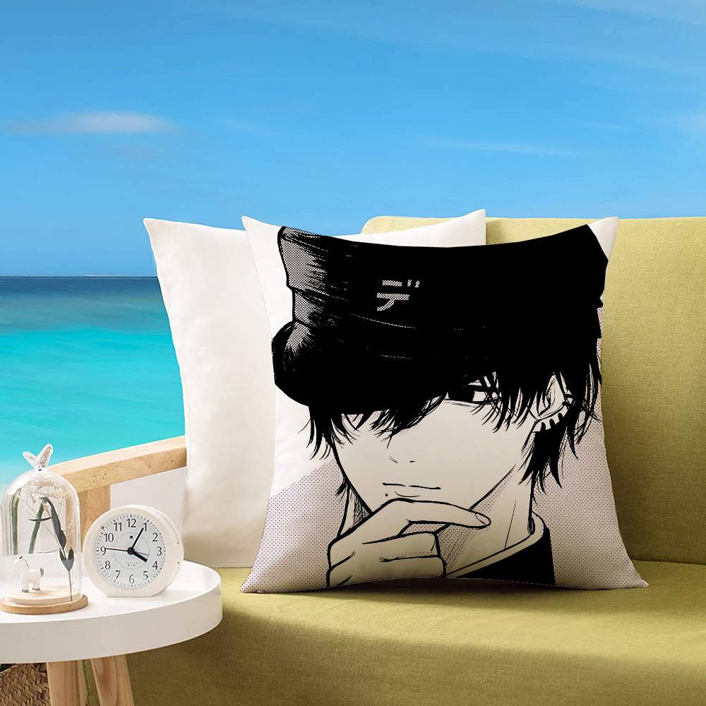 Cchainsaw Man Yoshida Cute Customizable Square Pillowcases Stylish And Soft Perfect For Beds Cars And Sofas