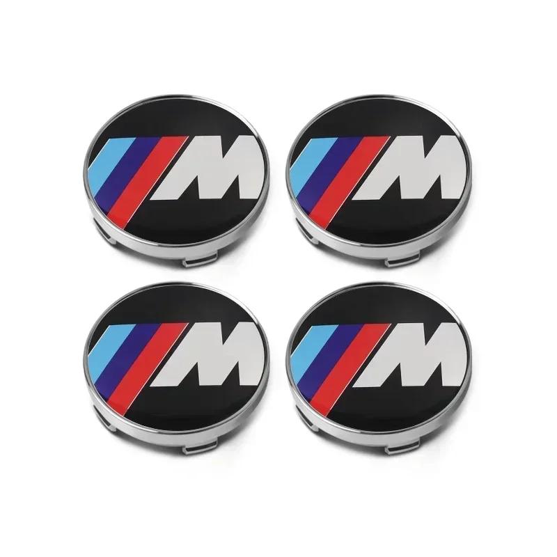-4pcs 60mm Car Wheel Center Hub Stickers 56/60mm Car Wheel Center Hub Caps Auto Decoration Accessories For BMW M E30 E34 E36 E39