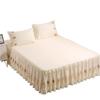 Bedspread Ruffle Lace Exquisite Embroidery Bed Skirt  Anti Slip Princess Bed Cover 1.5/1.8/2 M Bed Dust Cover