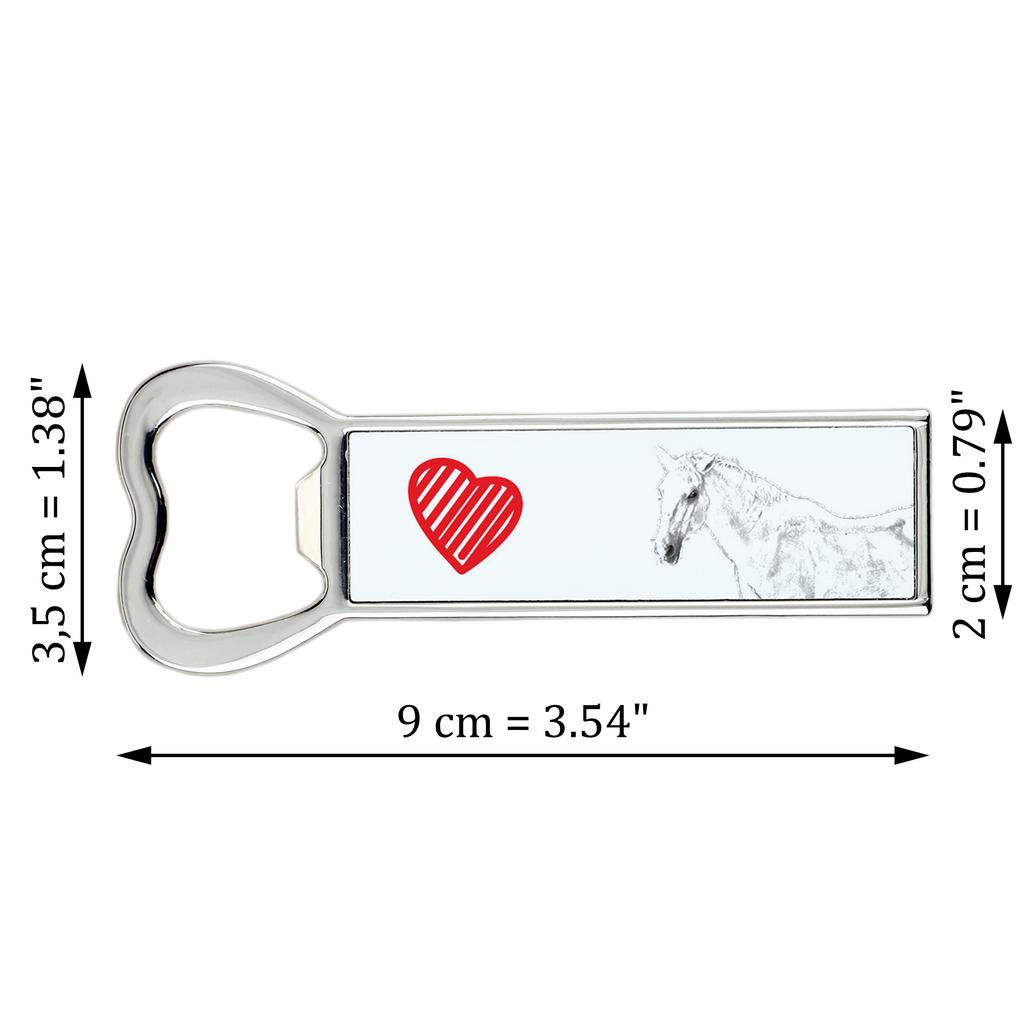 Lipizzan – Bottle opener with a horse, personalized fridge magnet bottle opener | Art-Dog