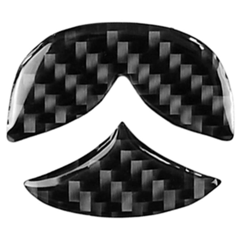 2pcs Carbon Fiber Car Steering Wheel Logo Stickers Decorative Styling Decals for Mazda Axela ATENZA CX-5 CX-4