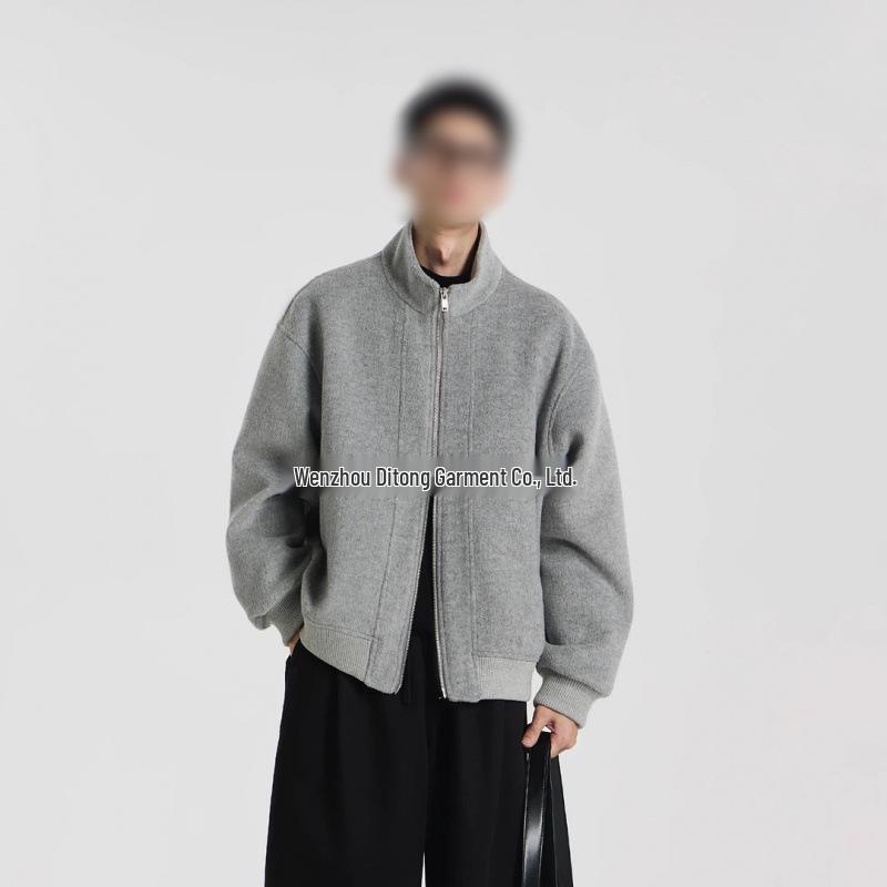 Men s Fashionable Loose-Fit Stand Collar Jacket 3XL