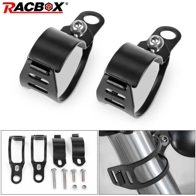 Metal 35-50mm Front Fork Clamp Left Right Motorcycle Turn Signal Lights Mount Fixed Bracket for Sport Chopper Street Custom Bike