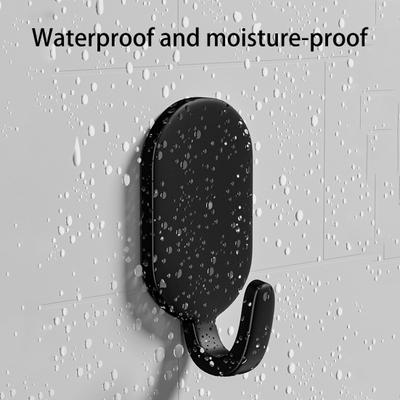 5Pcs/Set Carbon Steel Wall Hook Modern No Drill Adhesive Heavy Duty Multifunctional Keys Bag Towel Clothes Umbrella Door Back Hanger Bathroom
