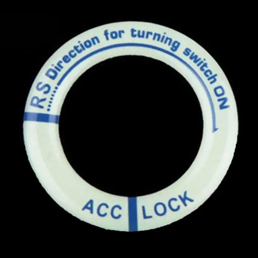 Светящаяся наклейка на кольцо переключателя зажигания автомобиля, наклейки на автомобильные брелки, декоративные наклейки на мотоциклы, 3D-крышка переключателя, светящаяся в темноте синий