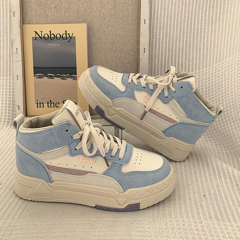 High-top shoes women's 2025 new spring niche shoes casual shoes versatile board shoes 2025 new versatile board shoes