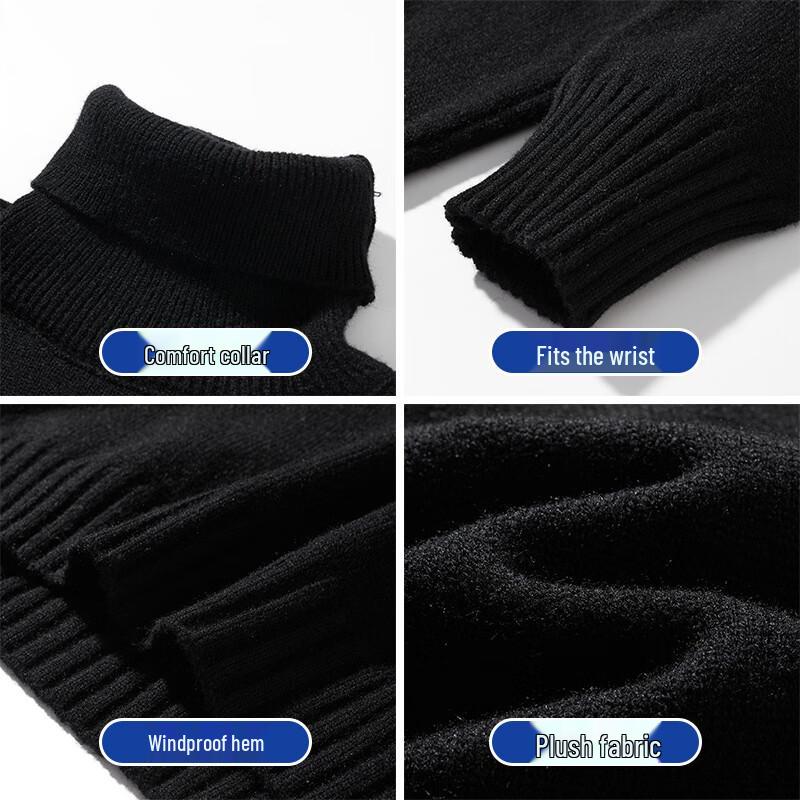 Mao Ren Herren Rollkragen Strickpullover