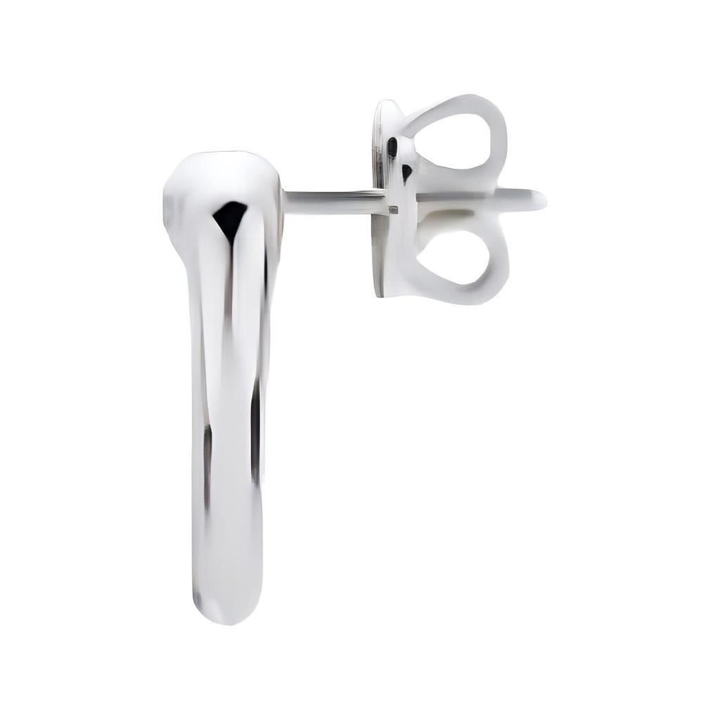 GUCCI Heart Original Design 925 Sterling Silver Stud Earrings Unisex Silver 820477J8400