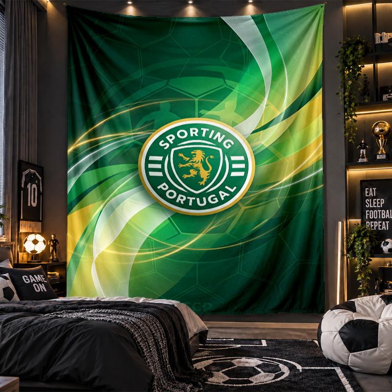 Wall Hanging Tapestry Sporting CP FC Print Cloth for Living Room Bedroom Home Decor