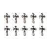 10Pcs-Cross Series 3D Nail Art Charms,Metal Punk-Chrome Hearts Nail Art Jewels Decals for Fingernail Toenail Decorations