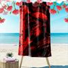 Fiery Warrior Spirit Unleashed Print Beach Towel, Quick Drying, Suitable for Travel, Outdoor Sports, Jogging, the Beach and Swimming, Gift