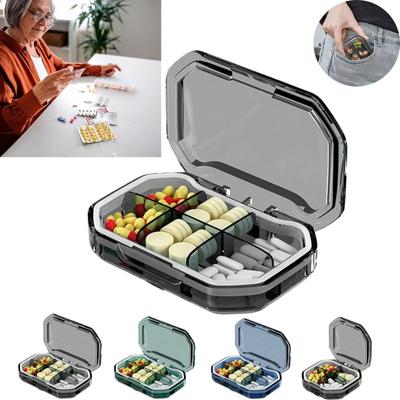 4/6 Grid Nordic Style Medicine Dispensing Box. Portable Travel Medicine Box. Can Be Used As A Jewelry Box, Storage Box,Etc
