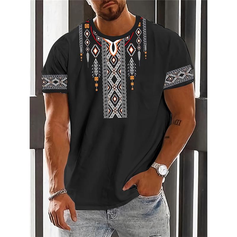 African Ethnic Style T-Shirts Tribal Dashiki 3D Print Men's Women Short Sleeve T Shirt Summer Oversized Harajuku Tops Tees Clothing