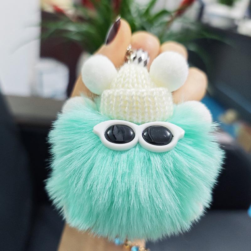 Imitation Plush Briquettes Pendant Car Key Bag Cartoon Plush Doll Pendant Trendy Cool Keychain