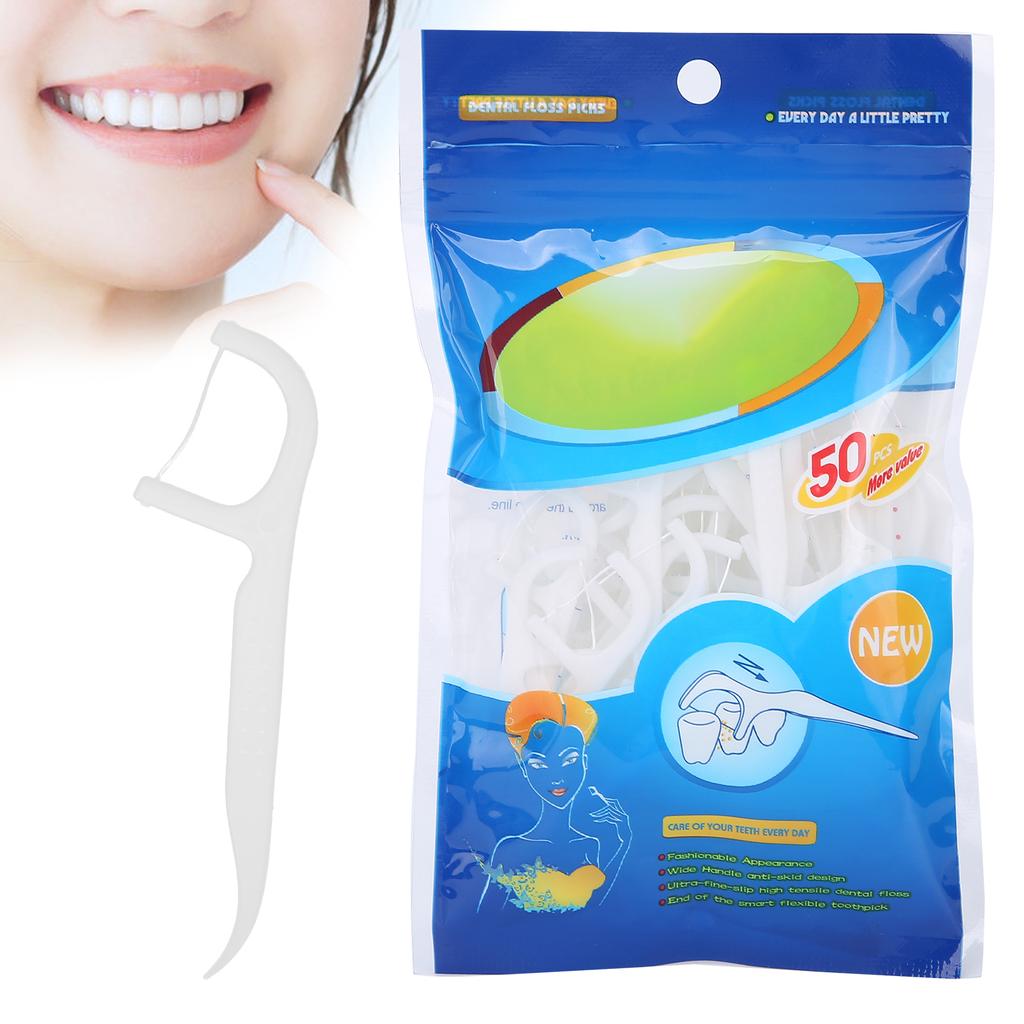Dental Floss Picks Thin Thread Tooth Floss Plastic Teeth Cleansing Floss for Adults