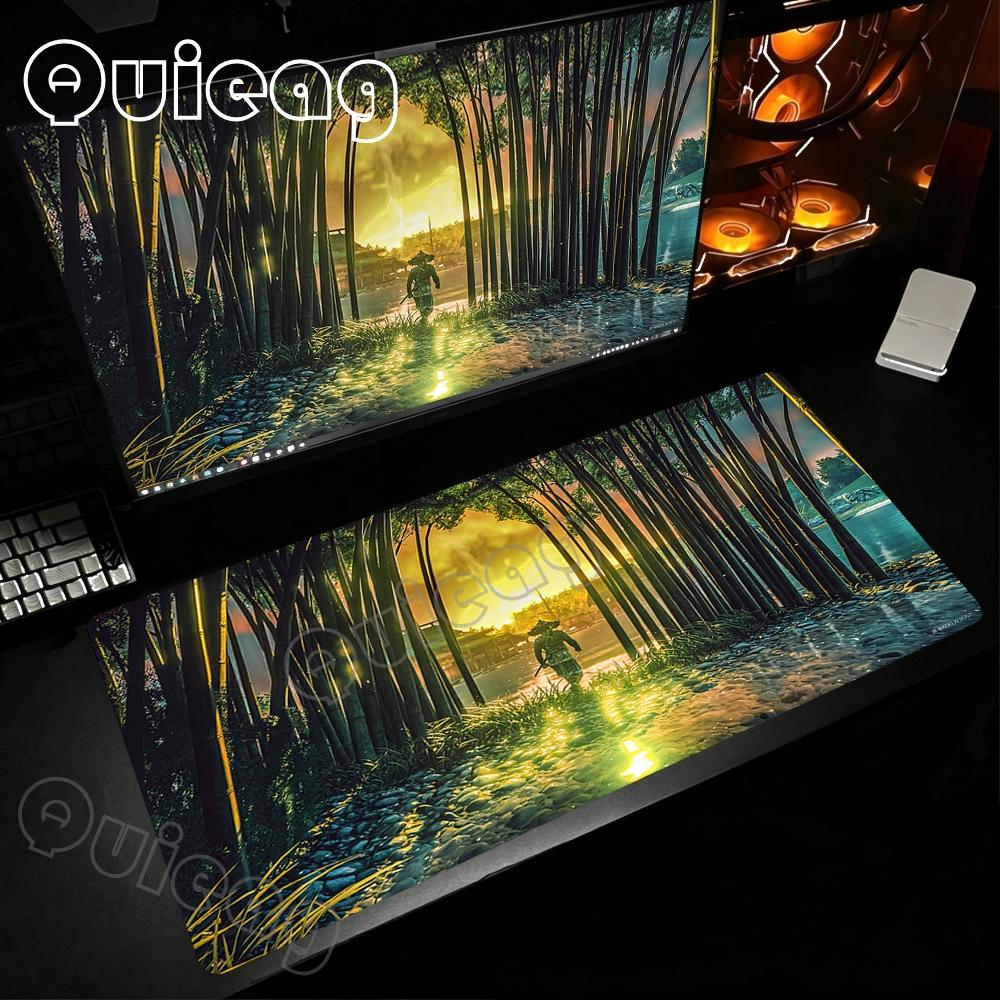 90X40cm Ghost of Tsushima Large Mousepad Gaming Accessories Non-slip Mouse Pad Gamer Mausepad Keyboard Mat Big Tapis De Souris