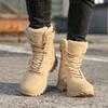 Men Tactical Boots Breathable Safety Unisex Anti-Slip Hunting Boot Motorcycle Size Plus Army Boots Desert Climbing Hiking Shoes
