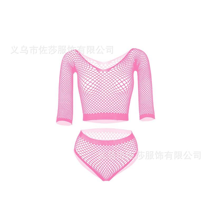 Sex underwear new sexy net hole temptation set hollow stockings mesh one-piece net socks net coat