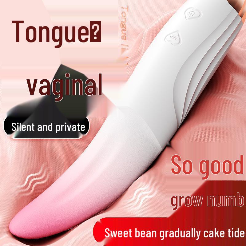 Schüchterne Zungenheizende Stille Vibrator: Realistischer Leckstab zum Reizen
