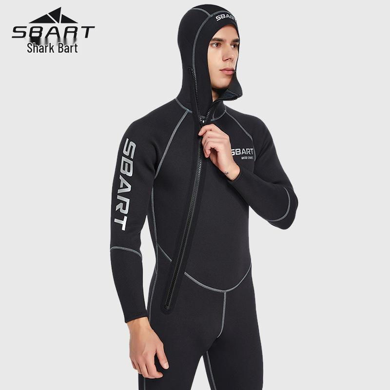 3MM Thick Hooded Wetsuit for Men & Women - Diving, Swimming, Surfing & Jellyfish Protection