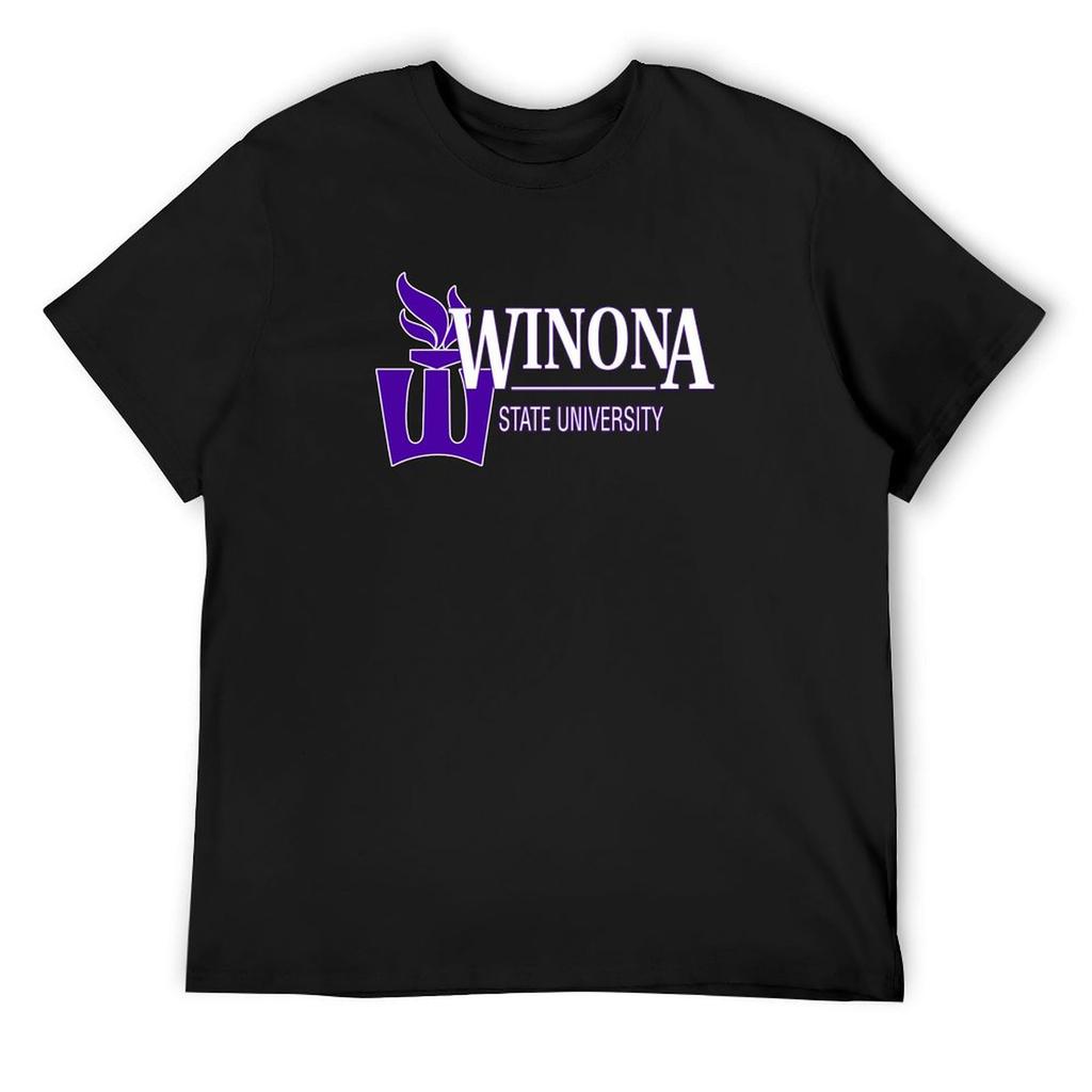 Winona State University T-Shirt Plain Short Sleeve Tee T Shirt for Men