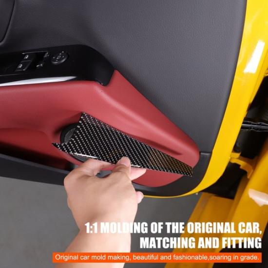 Carbon Fiber Side Of Door Speaker Cover Trim For TOYOTA GR Supra A90 -