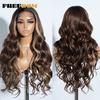 FREEDOM Synthetic Lace Front Wigs For Women 30 inch Long Body Wavy Ombre Blonde Highlight Ginger Lace Wigs Cosplay Wigs