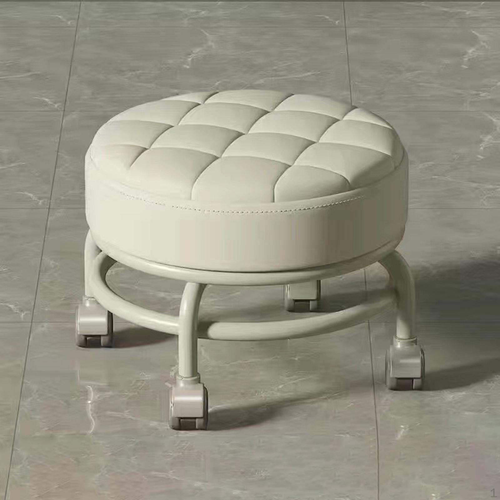 Вращающийся на 360 роликовый стул для ленивой работы по дому сиденье из искусственной кожи передвижной мини-педикюр с мягкой подкладкой 1920₽