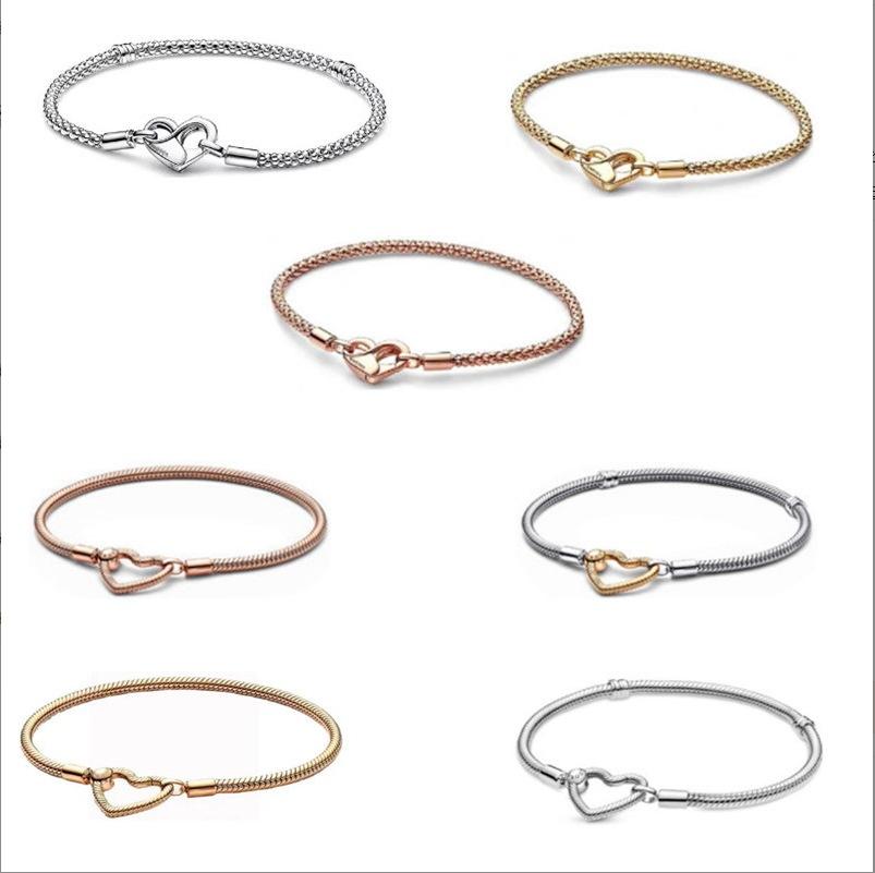 Thick Love Snake Bone Chain Bracelet In Gold And Rose Gold Base Chain