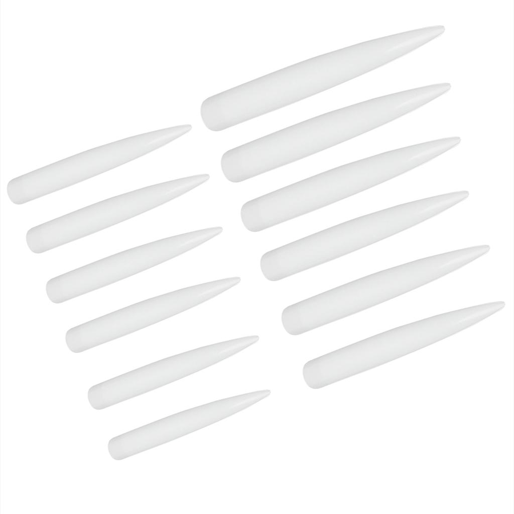 120PCS Extra Long Nail Tips Full Cover Stiletto Artificial Nails for Nail Art DIY SalonNatural Color