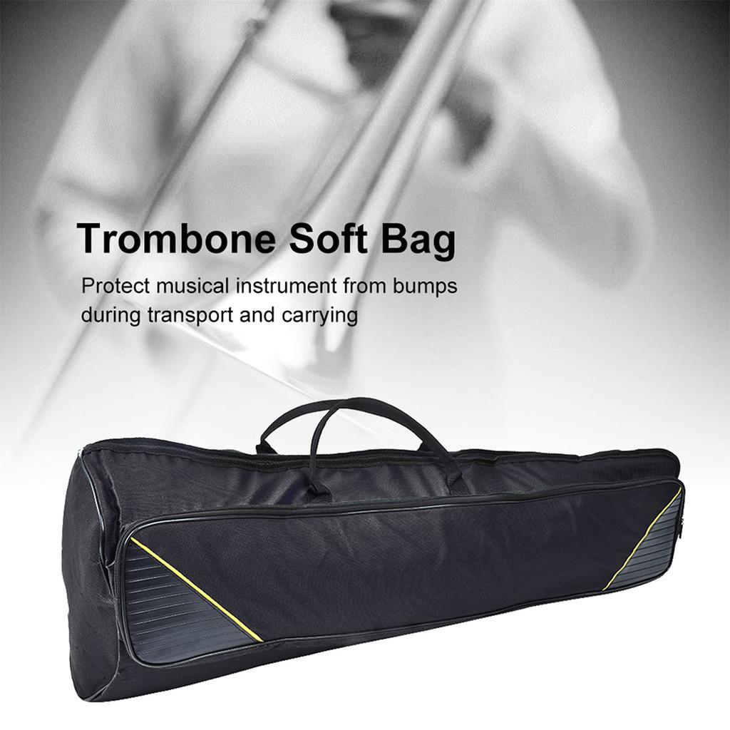 Zerodis "Trombone Bag" Lightweight Oxford Fabric Storage Bag for AltoTenor Trombone with Protective Features, for MasterAmateur (Black)