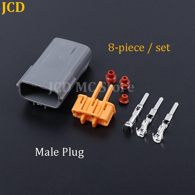1Set 3 Pin 6195-0009 6195-0012 DL 090 Waterproof Sensor Connector For Mazda RX8 Ignition Coil 3Pin Socket Connector With Wires