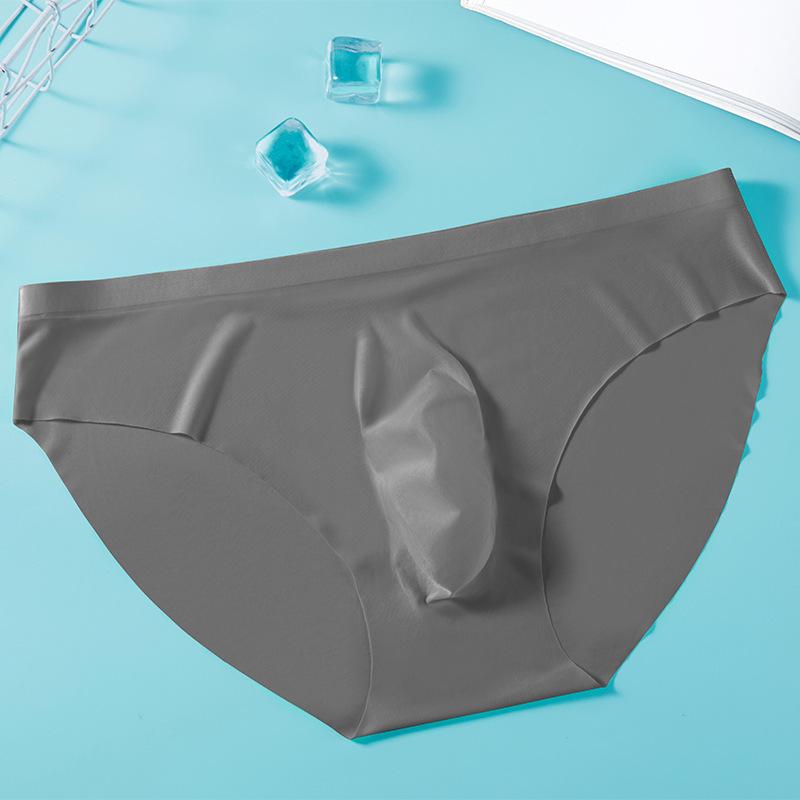 Мужские летние ультратонкие бесшовные боксеры-брифы больших размеров из ледяного шелка XXXXL