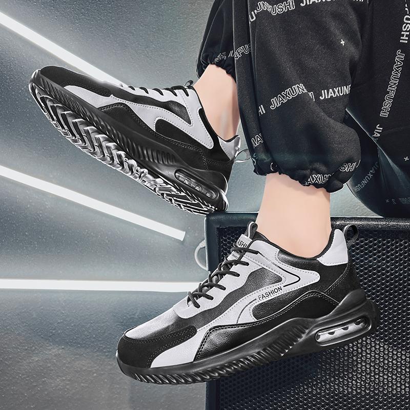 Platform Sneakers Men Air Cushion Running Shoes Fashion Casual Shoes Breathable Walking Shoes Lightweight Fitness Training Shoes