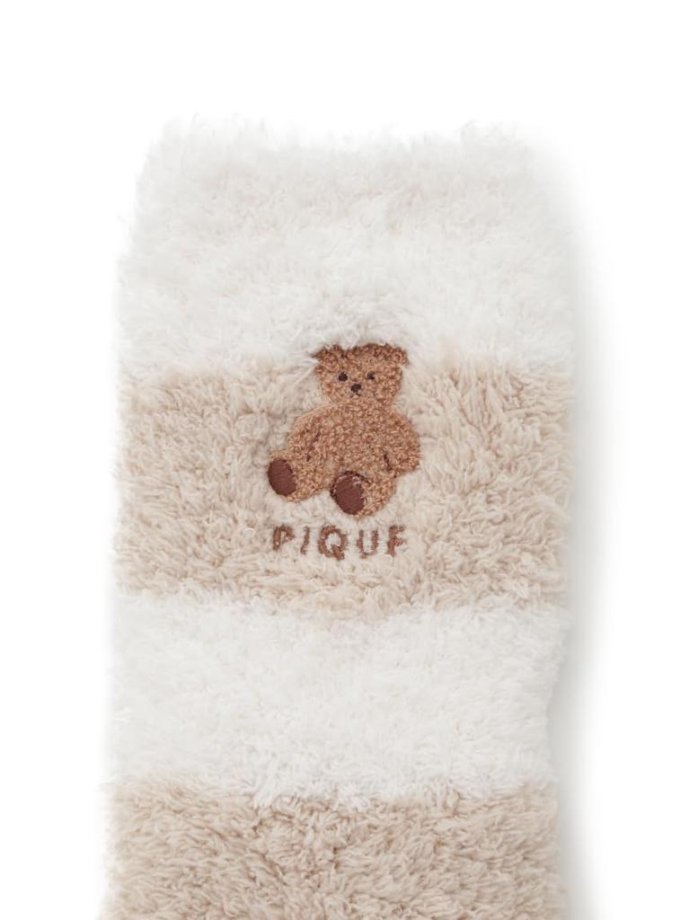 Gelato Pique Bear Striped Socks PWGS245656 GRY Women's