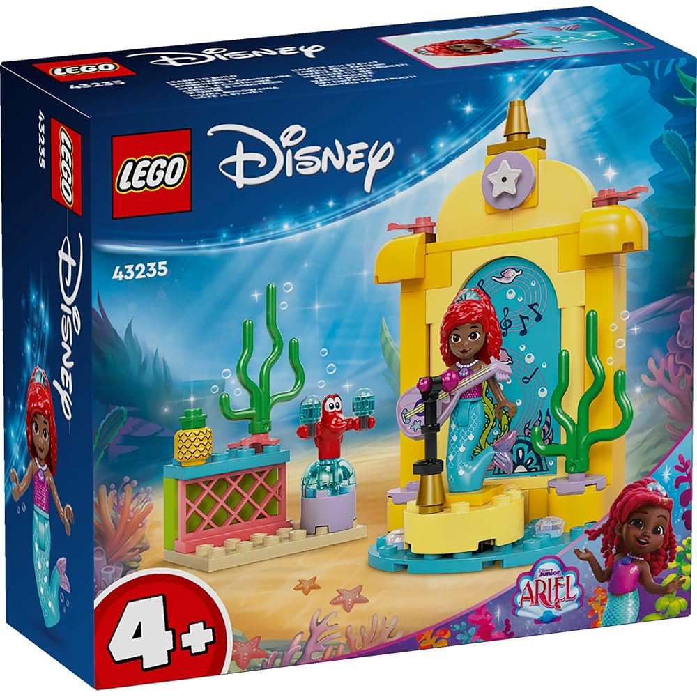 LEGO Disney Princess Ariel Music Stage Toy Building Set for Kids Ages 4-6 Educational Play Blocks 43235