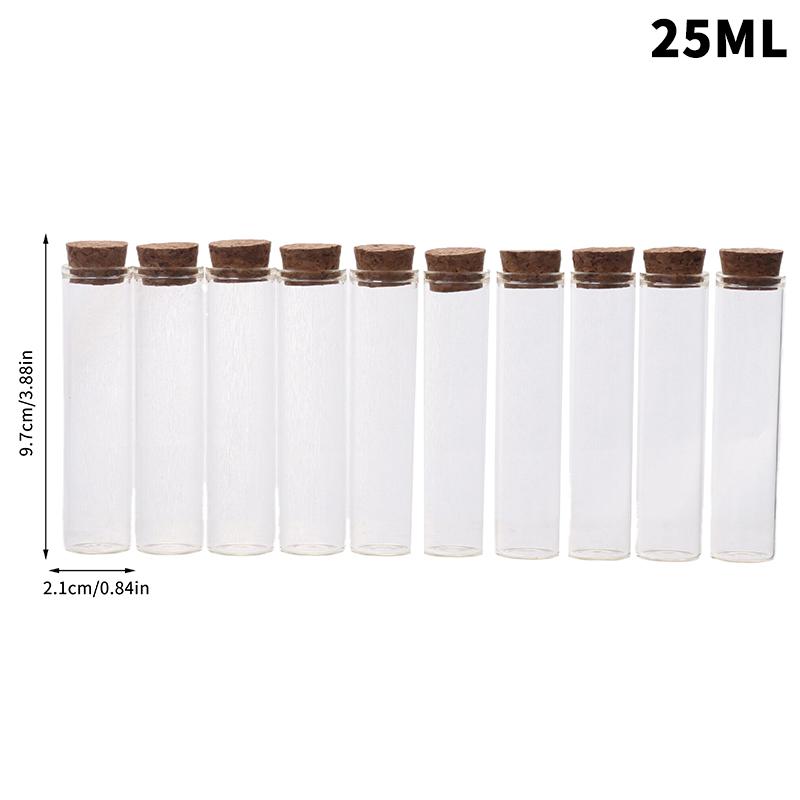 10 Stück Reagenzgläser aus Glas mit Korken, Nachrichtenflaschen, Gläser, Fläschchen, Geschenk, Kunst, Basteln, 5 ml, 8 ml, 10 ml, 12 ml, 15 ml, 20 ml, 25 ml, 30 ml