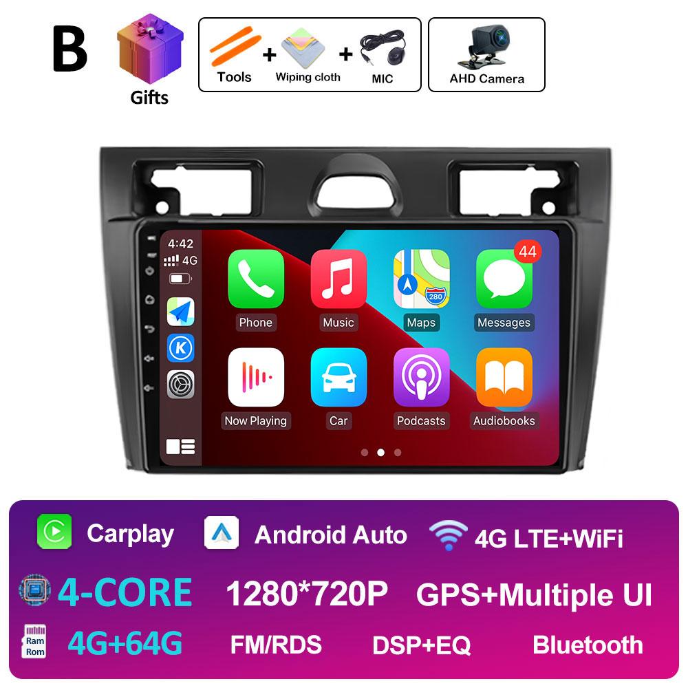 Intelligent System DSP Stereo For Ford Fiesta Mk VI 5 Mk5 2002 2003 2004 2005 - 2008 Cooling fan Wireless Carplay Autoradio WIFI