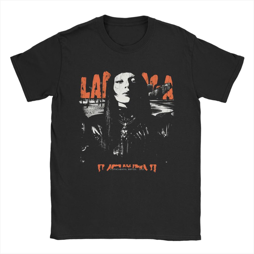 Lady Gaga The Mayhem Ball Tour 2025 T Shirt Summer T-Shirts Pure Cotton Novelty Tee Shirt For Man Short-Sleeved Casual Top Tees