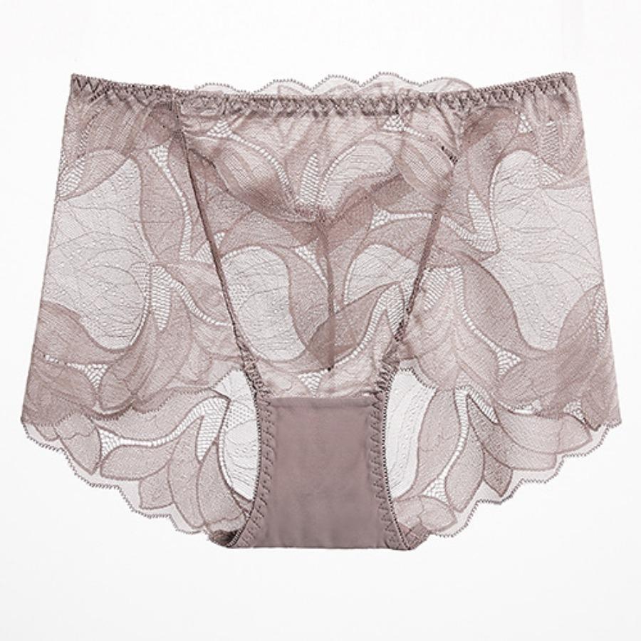 

Сексуальные кружевные бесшовные трусики для женщин с высокой талией, прозрачная сетка, нижнее белье больших размеров, удобные антибактериальные трусики 2XL