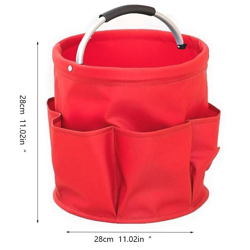 Nova Cesta Dobrável de Armazenamento de Grande Capacidade 17L para Lavagem de Carros, Sacola de Piquenique, Jardim, Praia com Alça Externa, Bolsa Organizadora de Limpeza