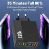 120W USB C Charger Fast Charging 5 Ports QC3.0 USB Type C Quick Chargers  For iPhone Xiaomi PD Wall Power Adapter EU/US/UK Plug