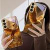 The Golden Phoenix For Samsung Galaxy S20 FE S21 S22 Ultra 23 Plus 24 Ultra 25Ultra S21+ S9+ 22Plus Golden Glass Phone Case
