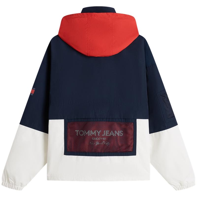 Tommy Hilfiger Windproof Waterproof Retro Color Block Packable Jacket Men Jacket DM0DM22739