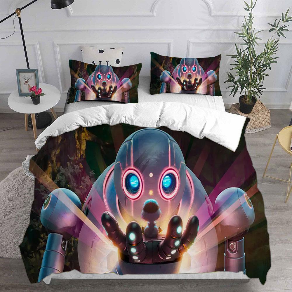 The Wild Robot (2024) Bedding Sets Bed Cover Comforter Duvet Cover Pillow Case 2-3 Pieces Sets Kids Adult Bedroom Decor