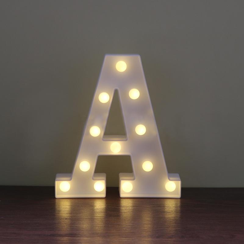 LED Marquee Letter Character Lights A - Z Alphabet Light Up Sign Decor