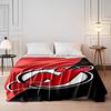 Red Devil Logo on Black and Red Background print blanket soft and cozy perfect for the living room bed sofa or a nap,gift